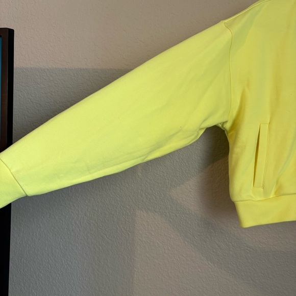 Teddy Fresh Hoodie Highlighter Neon Yellow Cropped Friendship Bracelet - Picture 7 of 11